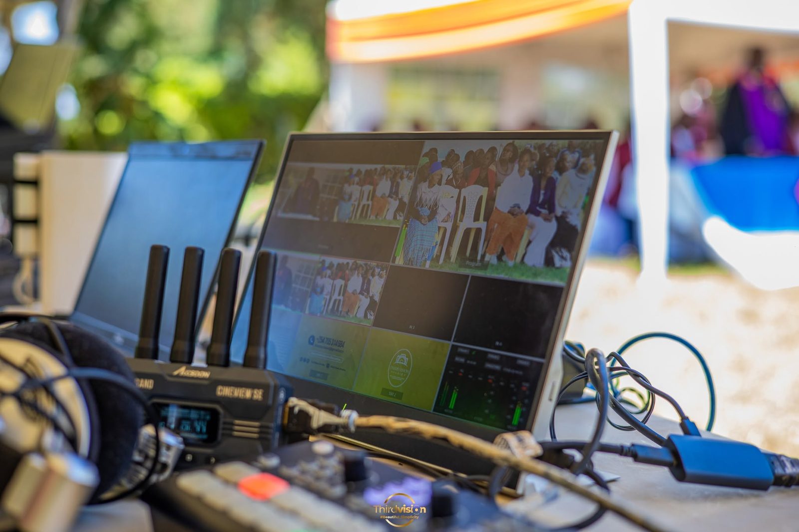 Multi-camera vision switcher used on a Third Vision Studios livestream