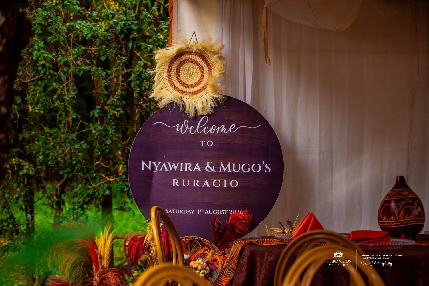 Printed welcome signage designed and produced by Third Vision Studios